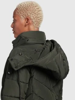 Khujo Korte Mantels Wintermantel Cups Dames Donkergroen -Khujo 0741b8717f0c5568c380d1b09ccbdf2f