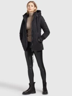 Khujo Winterjassen Winterjas Dames Zwart -Khujo 08cf49b182e83c04a44c267ab460776a