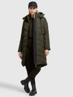 Khujo Wintermantels Wintermantel Huba Dames Donkergroen -Khujo 09c4419023d3e0a5a4c134b88459244d