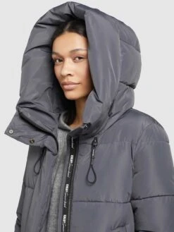 Khujo Wintermantels Wintermantel Soulani Dames Stone Grey -Khujo 0d4d89da7c5f2da3616399458b5ad054