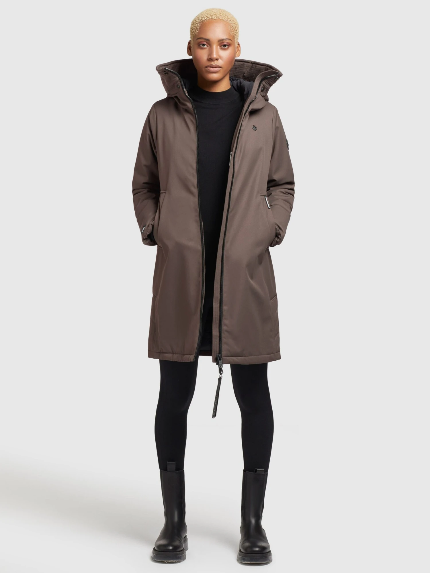 Khujo Tussenmantels Tussenmantel Lisad Dames Mokka 5 Khujo Tussenmantels Tussenmantel Lisad Dames Mokka - Afbeelding 3