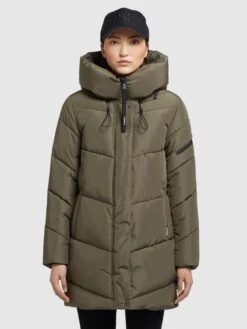 Khujo Winterjassen Winterjas Jordis Dames Kaki -Khujo 1165c09a65bba082900612937b81acab