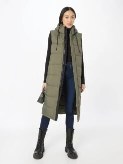 Khujo Bodywarmers Bodywarmer Tourin Dames Kaki -Khujo 120ff3938ba582a817f581d23d533d69