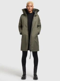 Khujo Tussenmantels Tussenmantel LISAD Dames Kaki -Khujo 1c51fc2efa692a8fe210d42db53feff5