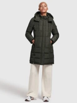 Khujo Korte Mantels Wintermantel Cups Dames Donkergroen -Khujo 204bd06e80aba3f628643f9e0fa51045