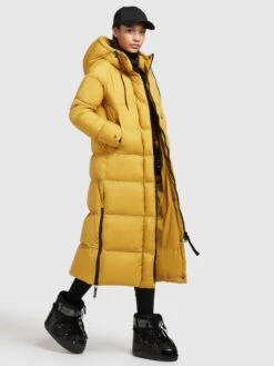 Khujo Wintermantels Wintermantel Dames Goudgeel -Khujo 259b2d6d0ecdc9e8231f556c74991729