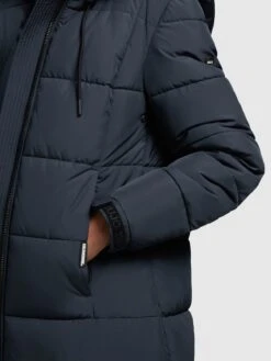 Khujo Wintermantels Wintermantel Deria Dames Donkerblauw -Khujo 2f19ed01b445d0c692fff6fb23217f28