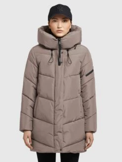 Khujo Winterjassen Winterjas Jordis 4 Dames Taupe -Khujo 387dc85c52dbad03efefaa99380e11b2