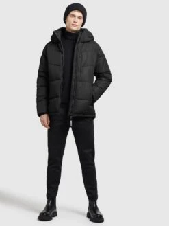 Khujo Winterjassen Winterjas Croon Heren Zwart -Khujo 3b6f40d13f55cb05de0080bc9a73a49b