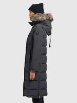 Khujo Wintermantels Wintermantel LOLL Dames Antraciet -Khujo 49c7db0381202c844693ea992856e0b6