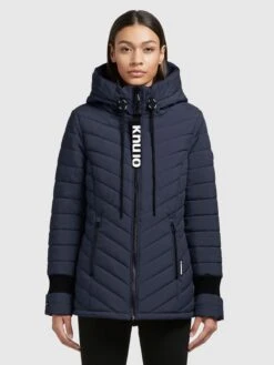 Khujo Winterjassen Winterjas Patt Dames Donkerblauw -Khujo 49cf674b950692f89ca65140acb2c720