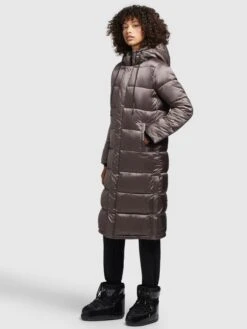 Khujo Wintermantels Wintermantel Julina Dames Taupe -Khujo 51b60a20849b2a2cf2e61edb332f7008