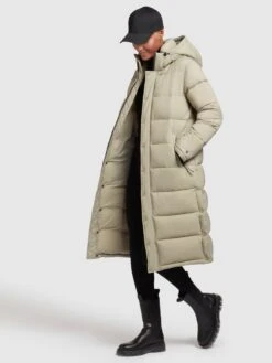 Khujo Wintermantels Wintermantel Corinna Dames Mintgroen -Khujo 5204ce8706b232f4c34612a6c4726da8