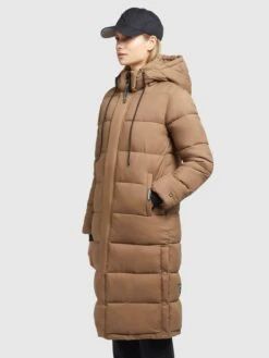 Khujo Wintermantels Wintermantel Julina Dames Lichtbruin -Khujo 5dd37045608520a65ca943c7ceaa5f99