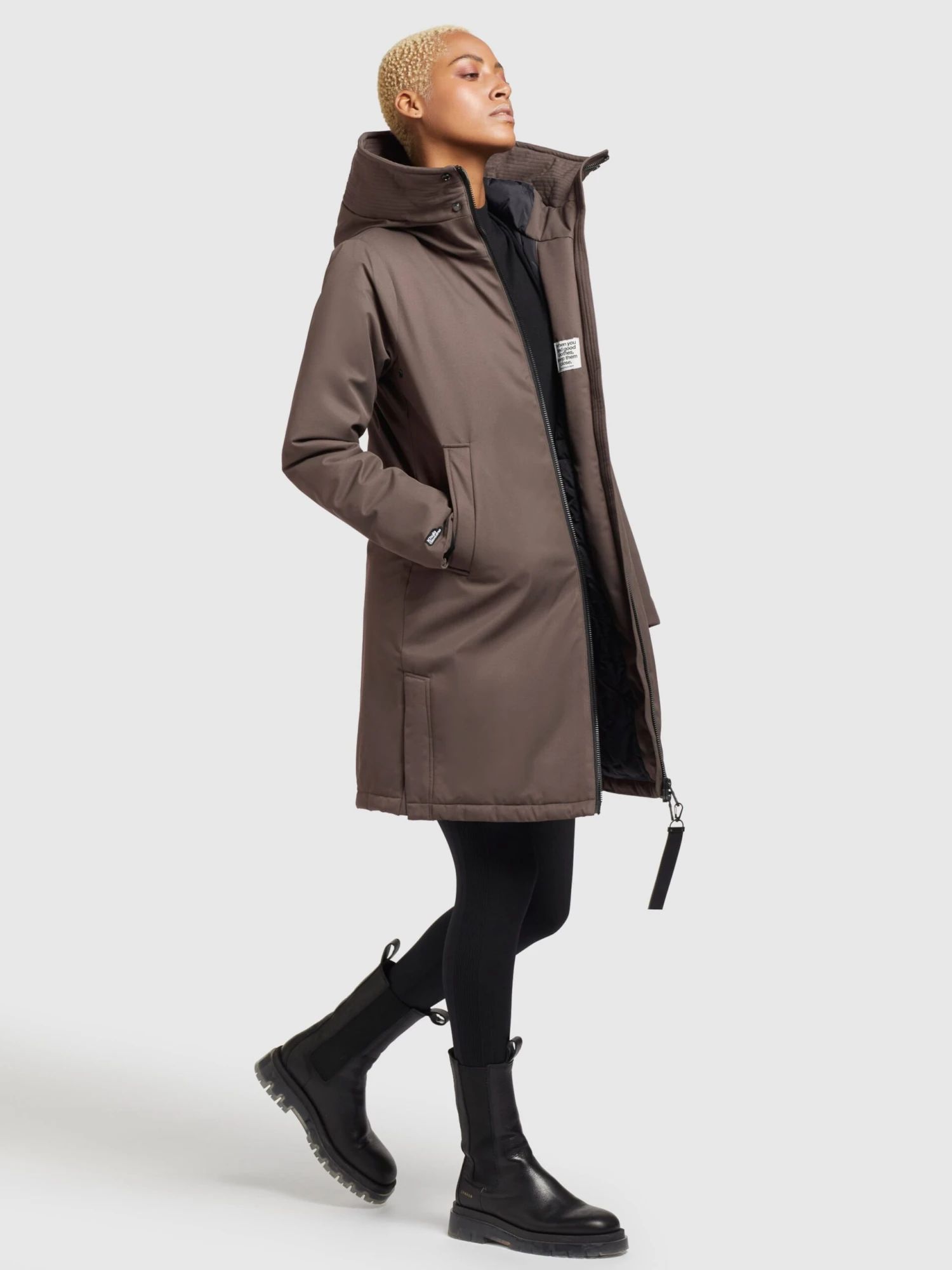 Khujo Tussenmantels Tussenmantel Lisad Dames Mokka 8 Khujo Tussenmantels Tussenmantel Lisad Dames Mokka - Afbeelding 6