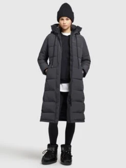 Khujo Wintermantels Wintermantel Rugg Dames Grafiet -Khujo 63ae57a4b9dbdf40705c3d0bfc579f60