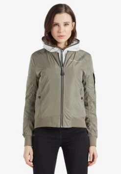 Khujo Winterjassen Winterjas LARIFA Dames Kaki -Khujo 756a628839f33be9520902911957dac9