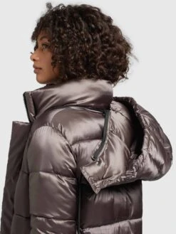 Khujo Wintermantels Wintermantel Julina Dames Taupe -Khujo 75a16c369d76192815fea59c09ed5fb9