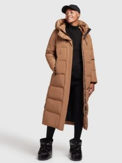 Khujo Wintermantels Wintermantel Soulani Dames Oker -Khujo 77934202a482b31f2300182c4f9b62ce
