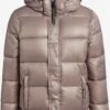 Khujo Winterjassen Winterjas Gerda Shiny Dames Beige -Khujo 976641a9d8bce7250ad73cde9f5212ac