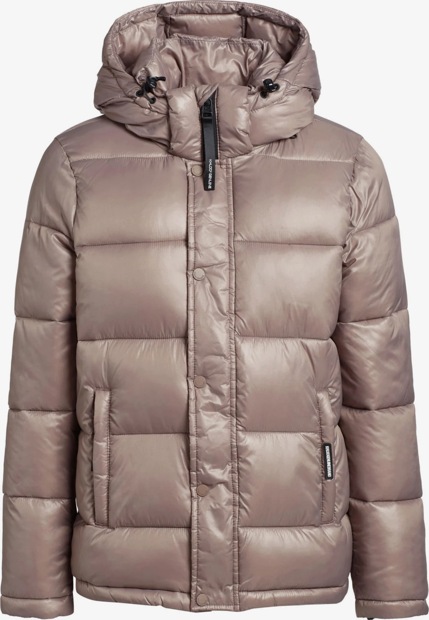 Khujo Winterjassen Winterjas Gerda Shiny Dames Beige 3 Khujo Winterjassen Winterjas Gerda Shiny Dames Beige