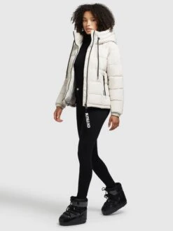 Khujo Winterjassen Winterjas Joilee Dames Offwhite -Khujo 9c5dad60b4215d335c77afd3a366f6ec