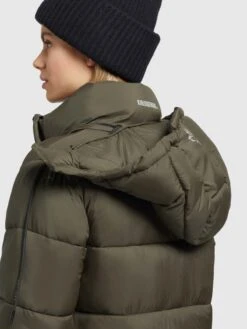 Khujo Wintermantels Wintermantel Julina Dames Kaki -Khujo 9ede68e07f08599f7dd7632ed1a19b56