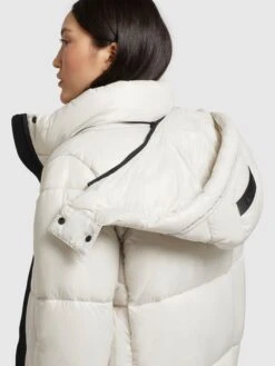 Khujo Wintermantels Wintermantel Melona Dames Parelwit -Khujo a5de284b61a7e7444f0d5a350d71a195