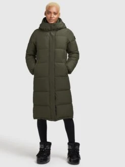 Khujo Wintermantels Wintermantel Tione Dames Donkergroen -Khujo a7d6c1fb0fd3f72f6fa2c699d84f968c