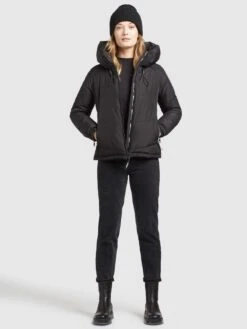 Khujo Winterjassen Winterjas Esila Dames Zwart -Khujo a8c07f80566cbcea89f52df491dc293b