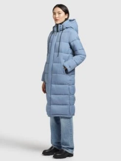 Khujo Wintermantels Wintermantel Julina Dames Lichtblauw -Khujo b87132c8438006167888792e50275165
