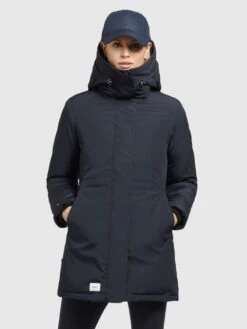 Khujo Winterjassen Winterjas Kanda 2 Dames Navy -Khujo b9a9812c81521a5db0279286c84a39f9