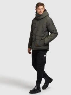 Khujo Winterjassen Winterjas Primero Heren Kaki -Khujo c24598595c1186951c11d1b13c2761f3