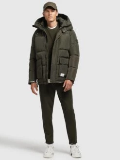 Khujo Winterjassen Winterjas JEDI Heren Kaki -Khujo ce951459e6bdb02831117ae2a5c562e9