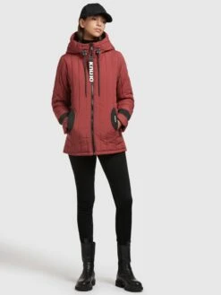 Khujo Winterjassen Winterjas Tweety Dames Roestrood -Khujo d1a7230ee21551a812ce605a3a4b80a5