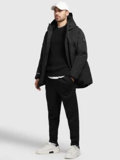 Khujo Winterjassen Winterjas Bates Heren Zwart -Khujo d52242d3c24fb08ded98818b57c939de