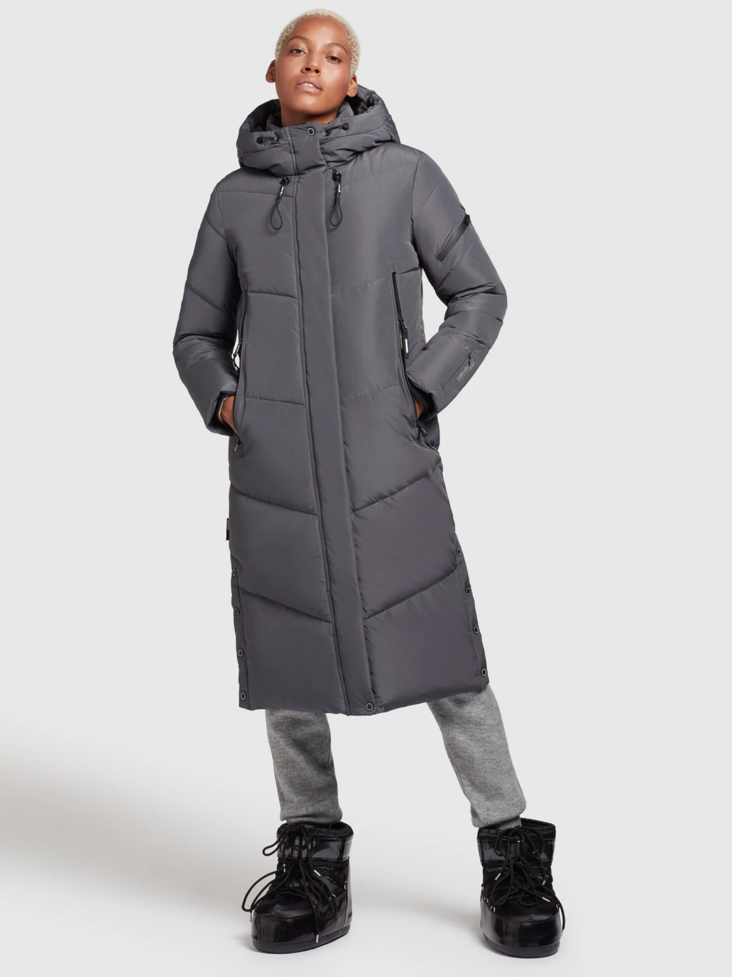 Khujo Tussenmantels Tussenmantel Dames Basaltgrijs 4 Khujo Tussenmantels Tussenmantel Dames Basaltgrijs - Afbeelding 2