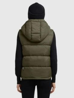 Khujo Bodywarmers Bodywarmer Eden Dames Kaki -Khujo de8c624cdde92d4daa266322a8be207d