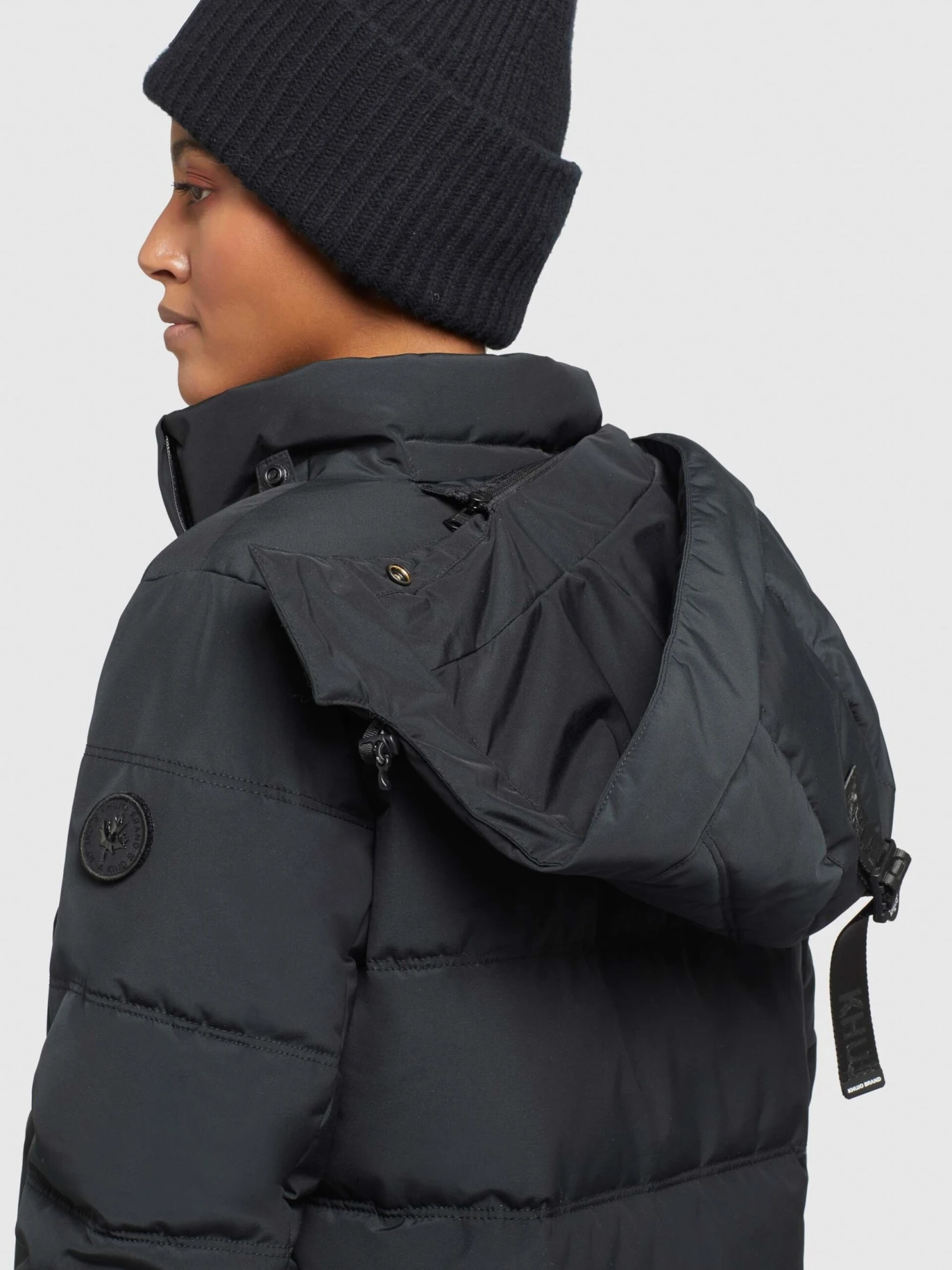 Khujo Wintermantels Wintermantel Kleo Dames Zwart 10 Khujo Wintermantels Wintermantel Kleo Dames Zwart - Afbeelding 8