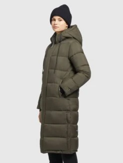 Khujo Wintermantels Wintermantel Julina Dames Kaki -Khujo e61a770c8240f6d6ae0f734734e5b76a
