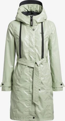 Khujo Regenmantels Tussenmantel Alecia Dames Pastelgroen