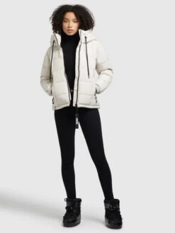 Khujo Winterjassen Winterjas Joilee Dames Offwhite -Khujo f3a2c3342bc962272306fa8b19d4a630