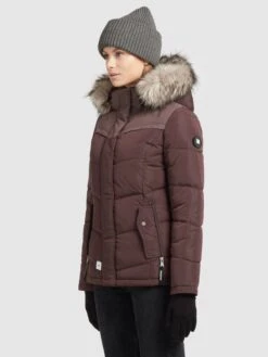 Khujo Winterjassen Winterjas Winsen Dames Bourgogne -Khujo f59cf03d1f231e2d08b435e3c4e6808d