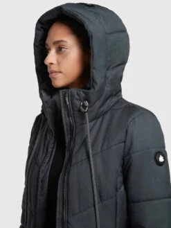 Khujo Wintermantels Wintermantel Aribay Dames Nachtblauw -Khujo f8bfc0d61704f3e80c85bed8321faa64