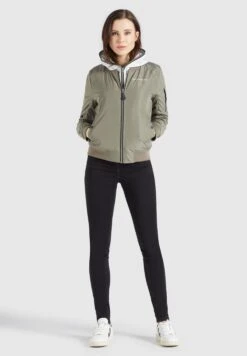 Khujo Winterjassen Winterjas LARIFA Dames Kaki -Khujo fbb97572ce724ab586835ec3af27ad43