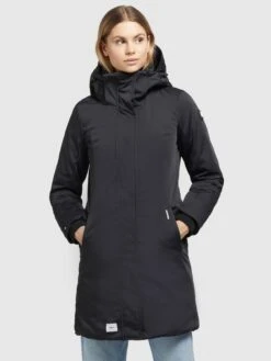 Khujo Wintermantels Wintermantel Blossom Dames Zwart -Khujo fd817d12e77dfe79f00ea84d6ab99b0f