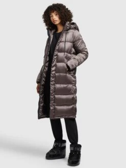 Khujo Wintermantels Wintermantel Julina Dames Taupe -Khujo fe0446afb6d3d4fc2b8e48a5e58e08d7